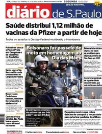 Capa do jornal Diário de São Paulo 10/05/2021
