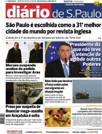 Capa do jornal Diário de São Paulo 10/09/2021
