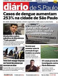 Capa do jornal Diário de São Paulo 10/11/2021
