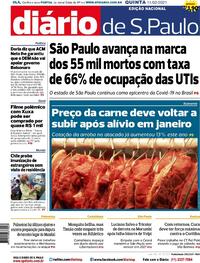 Capa do jornal Diário de São Paulo 11/02/2021
