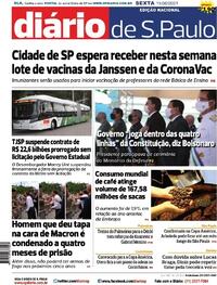 Capa do jornal Diário de São Paulo 11/06/2021