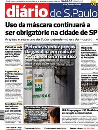 Capa do jornal Diário de São Paulo 12/06/2021