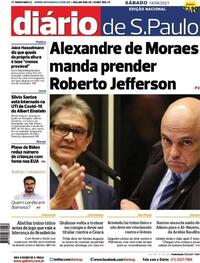Capa do jornal Diário de São Paulo 14/08/2021