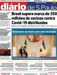 Capa do jornal Diário de São Paulo 14/11/2021