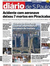 Capa do jornal Diário de São Paulo 15/09/2021