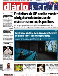 Capa do jornal Diário de São Paulo 15/10/2021