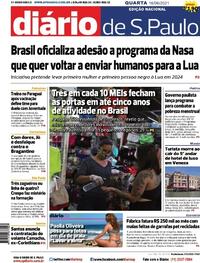 Capa do jornal Diário de São Paulo 16/06/2021