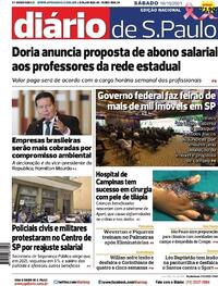 Capa do jornal Diário de São Paulo 16/10/2021