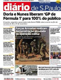 Capa do jornal Diário de São Paulo 17/08/2021