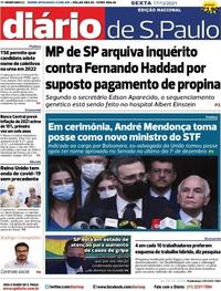 Capa do jornal Diário de São Paulo 17/12/2021