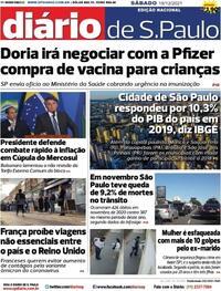 Capa do jornal Diário de São Paulo 18/12/2021