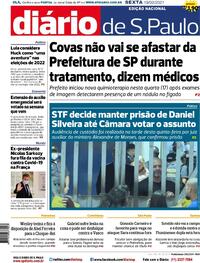 Capa do jornal Diário de São Paulo 19/02/2021