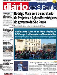 Capa do jornal Diário de São Paulo 20/08/2021