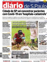 Capa do jornal Diário de São Paulo 21/03/2021