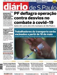 Capa do jornal Diário de São Paulo 21/04/2021