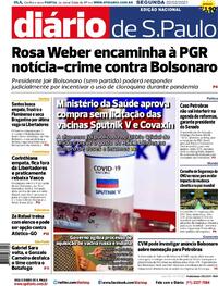 Capa do jornal Diário de São Paulo 22/02/2021