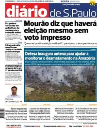 Capa do jornal Diário de São Paulo 23/07/2021