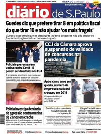 Capa do jornal Diário de São Paulo 23/10/2021
