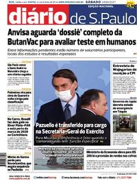 Capa do jornal Diário de São Paulo 24/04/2021