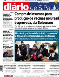 Capa do jornal Diário de São Paulo 26/01/2021