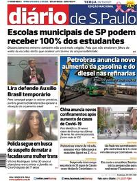 Capa do jornal Diário de São Paulo 26/10/2021