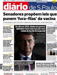 Capa do jornal Diário de São Paulo 27/01/2021