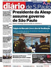 Capa do jornal Diário de São Paulo 27/10/2021