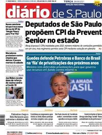 Capa do jornal Diário de São Paulo 28/09/2021