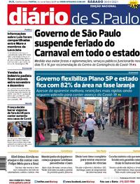 Capa do jornal Diário de São Paulo 30/01/2021