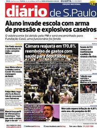 Capa do jornal Diário de São Paulo 31/03/2021