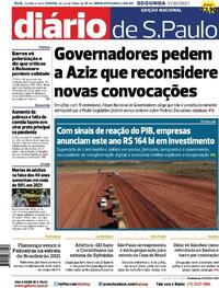 Capa do jornal Diário de São Paulo 31/05/2021