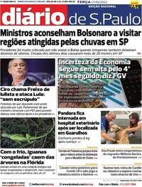 Capa do jornal Diário de São Paulo 01/02/2022