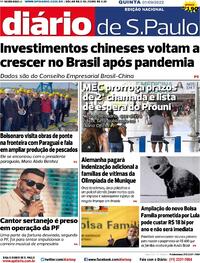 Capa do jornal Diário de São Paulo 01/09/2022