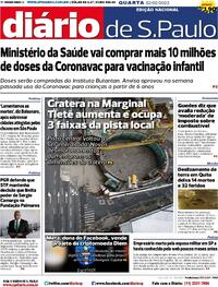 Capa do jornal Diário de São Paulo 02/02/2022