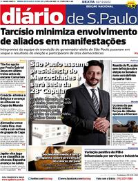 Capa do jornal Diário de São Paulo 02/12/2022