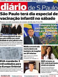 Capa do jornal Diário de São Paulo 03/02/2022
