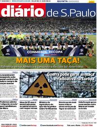 Capa do jornal Diário de São Paulo 03/03/2022