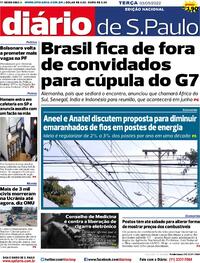 Capa do jornal Diário de São Paulo 03/05/2022