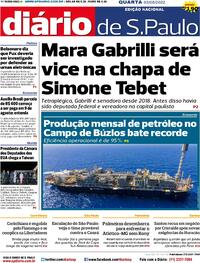 Capa do jornal Diário de São Paulo 03/08/2022