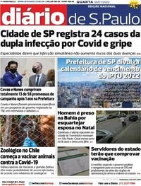 Capa do jornal Diário de São Paulo 05/01/2022