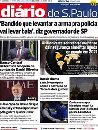 Capa do jornal Diário de São Paulo 05/05/2022