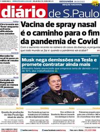 Capa do jornal Diário de São Paulo 06/06/2022