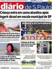 Capa do jornal Diário de São Paulo 06/07/2022