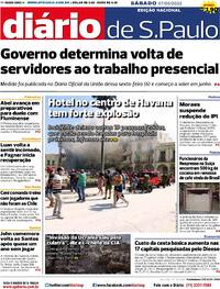 Capa do jornal Diário de São Paulo 07/05/2022
