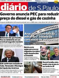 Capa do jornal Diário de São Paulo 07/06/2022
