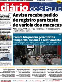 Capa do jornal Diário de São Paulo 07/08/2022