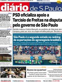 Capa do jornal Diário de São Paulo 08/07/2022