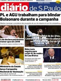 Capa do jornal Diário de São Paulo 08/08/2022