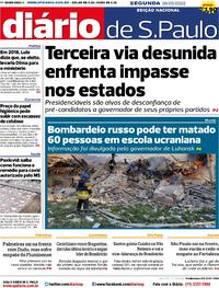 Capa do jornal Diário de São Paulo 09/05/2022