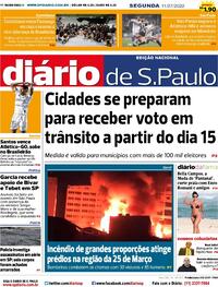Capa Diário de São Paulo 11/07/2022